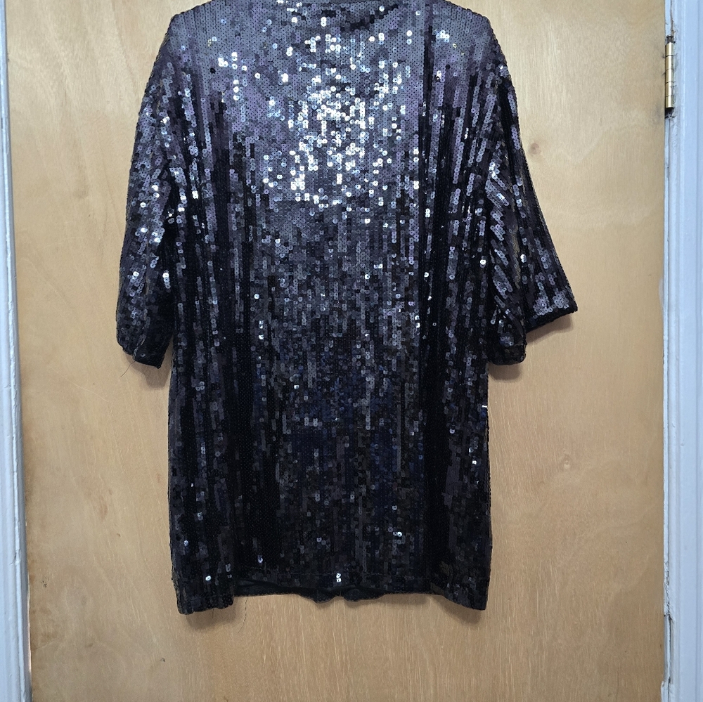 Black Sequin 'It's My Birthday' Top - Picture 3 of 3